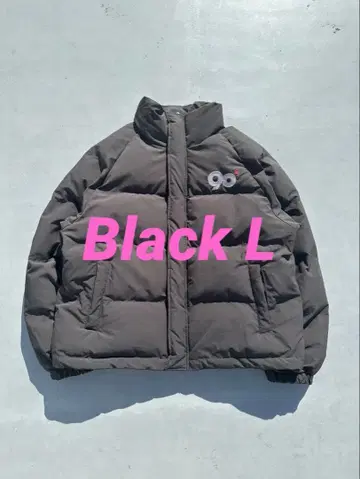 9090 Logo Rich Puffer Jacket BK L