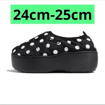 SUBU 플랫폼 블랙/화이트 도트 통굽 새상품 완판