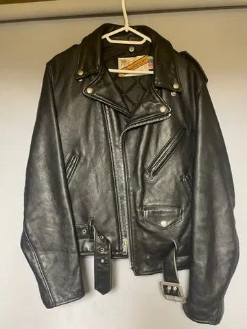 가죽 자켓 38 바이커 태그 618