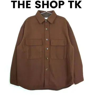 THE SHOP TK 더 샵 티케이 컷 멜톤 셔츠 블루종