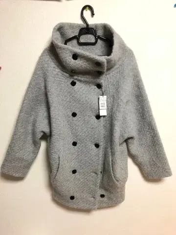 택 포함 울 코트