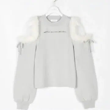 evelyn 퍼 숄더 니트 에블린 니트 상의