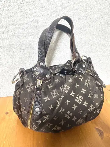 russet 브라운 플라워 패턴 숄더백