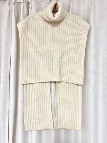 ETRE TOKYO 백 디자인 터틀 니트 베스트