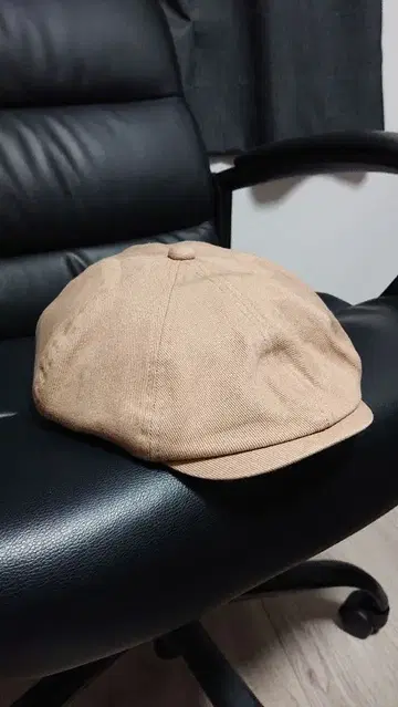 Mr FATMAN 베이지 코튼 헌팅 캡