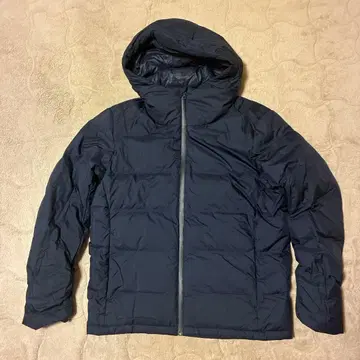 유니클로 남성용 L 후드 부착 다운 자켓 네이비 아우터