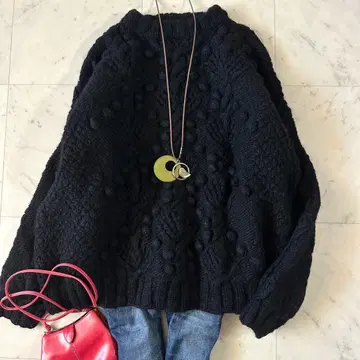 새상품급 저널 스탠다드 정가 3만 슬라브 보플 니트 풀오버 블랙