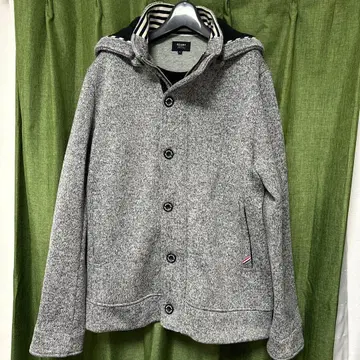 BEAMS 후드 부착 그레이 자켓 L