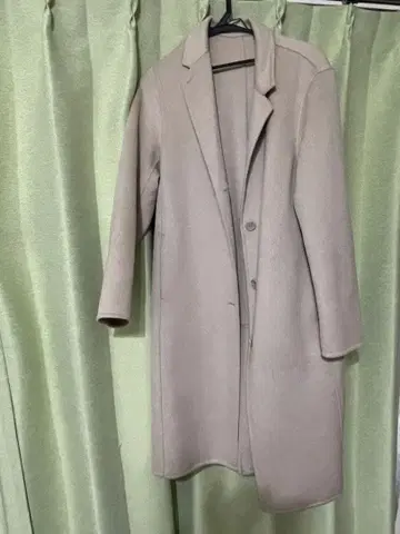 유니클로 베이지 싱글 버튼 롱 코트