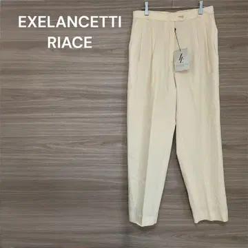 EXELANCETTI RIACE [ L ] 크림색 울 혼방 팬츠 택 포함