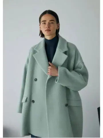 RIM.ARK 라이트 블루 더블 브레스트 코트