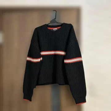 엑스걸 배색 니트