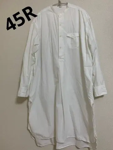 45rpm 코튼 셔츠 원피스 화이트
