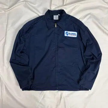 워크 자켓 블루종 네이비 기업 로고 자수