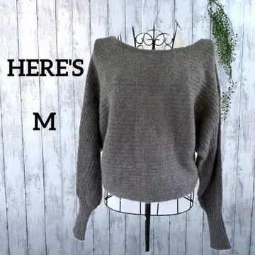 히어즈 모헤어 돌먼 니트 M 새상품급 엘레강트 스웨터 그레이