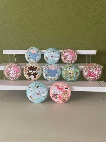 산리오 캐릭터즈 자수 캔뱃지 비스킷 3 7종류