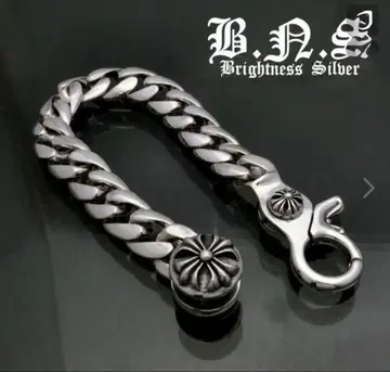 약간 긴 실버 925 남성용 팔찌