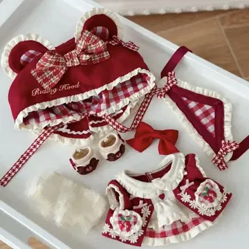 20cm 봉제 인형용 옷 갈아입기 의류 세트 활 옷 4점 세트