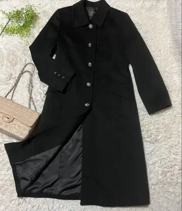 [ 새상품급 ] 캐시미어 100% 롱 코트 블랙 balfleet