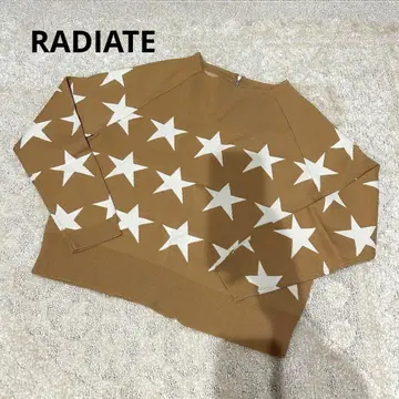RADIATE 브라운 별 패턴 긴팔 니트