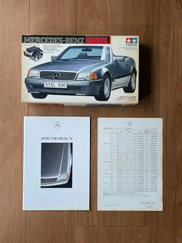 메르세데스 벤츠 500SL 카탈로그 + 타미야 1/24 프라모델 미조립