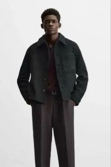 ZARA 부클레 자켓 블랙 L 사이즈