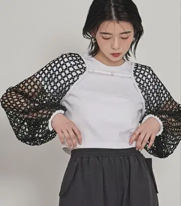 miette 볼륨 소매 레이스 상의 FREE 사이즈