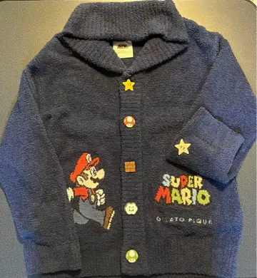 즉시 구매 젤라또피케 슈퍼 마리오 자카드 숄 가디건