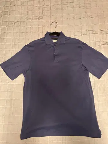 SOVEREIGN 네이비 반팔 피케 셔츠