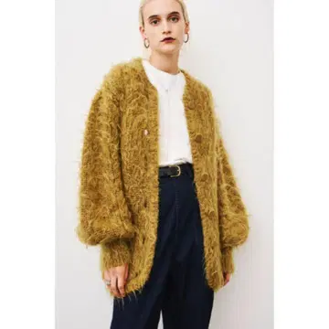 CLANE 클라네 샤기 가디건