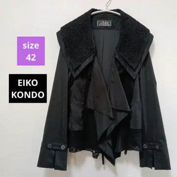 EIKO KONDO 레이스 x 나일론 블랙 자켓 사이즈 42