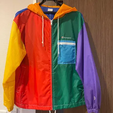 Champion 레인보우 나일론 자켓