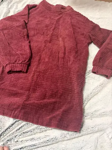 SPIRAL GIRL 버건디 미니 원피스