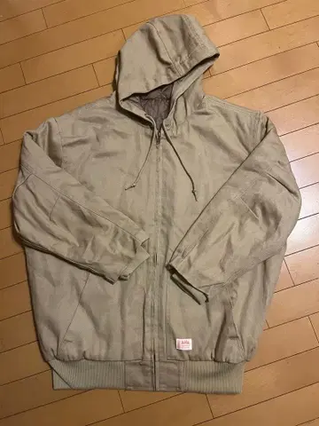 JaVa 후드 부착 베이지 집업 자켓