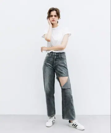 WCJ 바나나 데님 블랙 26 미사용 새상품