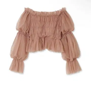 Sustainable 튤 크롭 블라우스