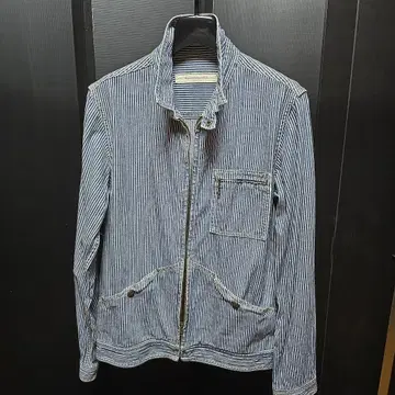 새상품급 임팩티스 리 히코리 블루종 스트라이프 자켓