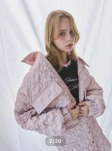 lilLilly 하트 퀼팅 자켓 Pink