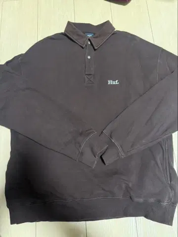 Huf 브라운 피케 셔츠