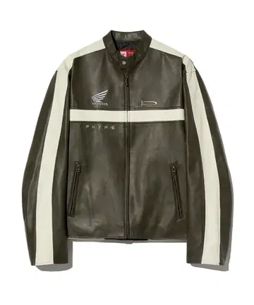 HONDA 가죽 자켓 라이더스 올리브 그린