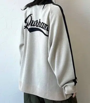 nico and - 로고 하프 지퍼 니트