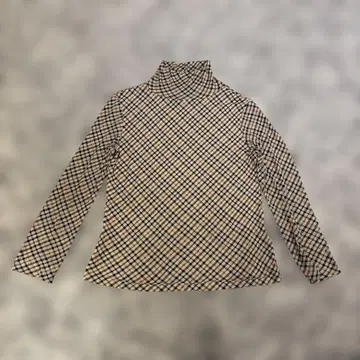 닥스 닥스체크 얇은 소재 상의 터틀넥 40 사이즈 면 100%