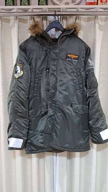 밀리터리 자켓 후드 부착 올리브 그린