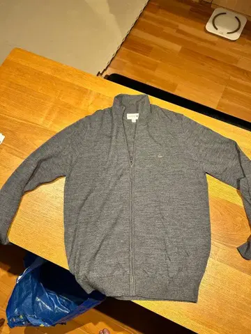 LACOSTE 그레이 집업 가디건