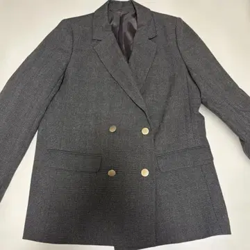 그레이 더블 브레스트 테일러드 자켓