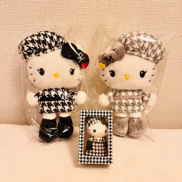 헬로키티 마스코트 홀더 흑백 걸리시 쌍둥이 코디 3종 세트