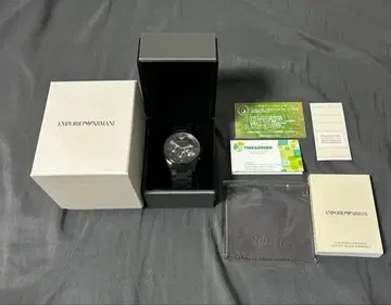 EMPORIO ARMANI 블랙 쿼츠 손목시계