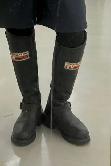 할리 롱 부츠 블랙