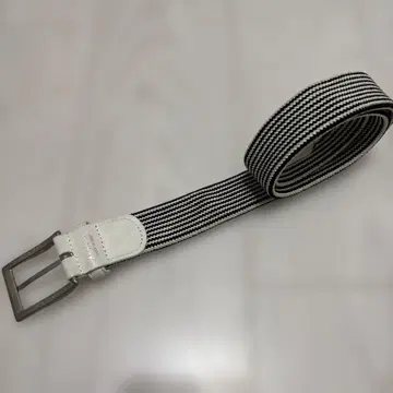 Anderson's 스트라이프 벨트 화이트 블랙