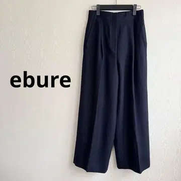 가을 겨울 코디 ebure 울 턱 와이드 팬츠 36 네이비 에부르